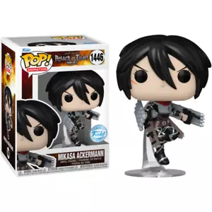 ATTACK ON TITAN Mikasa Ackermann Metallic Exclusive Pop! Vinyl + POP PROTECTOR - Picture 1 of 5