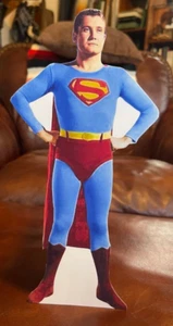 Espositore da tavolo figure a colori Superman George Reeves anni 50 alto 10 3/4" - Foto 1 di 2
