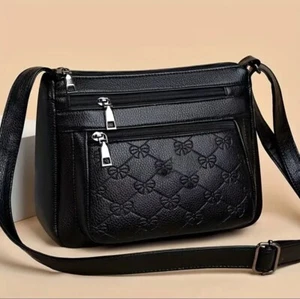 New Multi-Layer Soft Leather Crossbody Shoulder Bag for Middle-Aged Women Mother - Picture 1 of 4