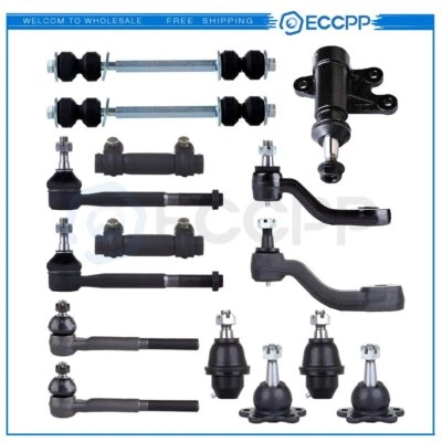 For 95-99 GMC YUKON 15Pcs Front Ball Joints Outer Tie Rod Ends Pitman Arm — 第 1/4 张图片