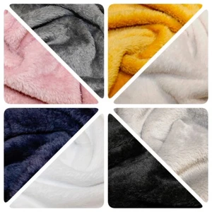 SUPER SOFT CUDDLE FLEECE 100% POLYESTER, bedding, blankets, 160cm Wide NEW & UK  - Picture 1 of 9
