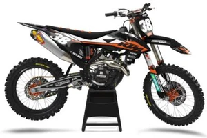 Custom MX Graphics & Plastics Kit Black Rebel KTM SX SXF 125 250 350 450 2021 - Picture 1 of 6