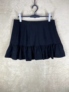 French Connection Casual Wrap Short Skirts Size 6 Womens Black - Picture 1 of 9