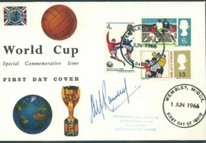 GB First Day Cover WORLD CUP ILLUSTRATED Wembley Signed *Alf Ramsey* 1966 943e - Picture 1 of 6