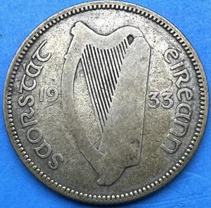 1933 1 Shilling IRELAND Silver One Shilling (#CB01319) - Imagen 1 de 2