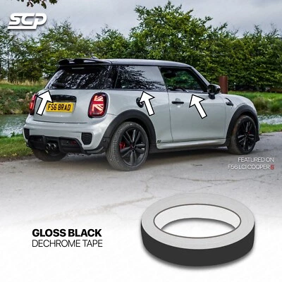 MINI F56 Premium Nastro Decromante Surround Finestra Rilascio Aria - Nero Lucido - Immagine 1 di 4