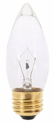 Satco S4740 Clear Medium Base 40-Watt B10/B11 Light Bulb, Fan Bulb - Image 1 of 3
