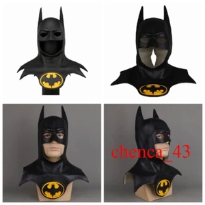 Superhero The Batman Latex Full Head Mask Bruce Wayne Helmet Mask Cosplay Props - Picture 1 of 12