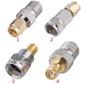 SMA To F TV Female Male Straight Connector RP SMA To F Quick Plug Adapter Coax - Picture 1 of 12