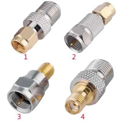SMA To F TV Female Male Straight Connector RP SMA To F Quick Plug Adapter Coax - Image 1 of 4