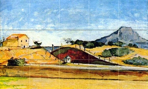 Arte Murale Ceramica Paesaggio Backsplash Piastrella Cezanne 382 - Foto 1 di 1