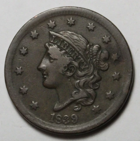 1839 Silly Head Large Cent WB858 Cover