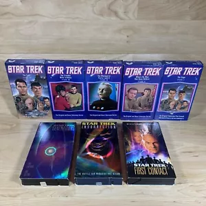 Star Trek VHS Lot (8) Movies Television Shows William Shatner Patrick Stewart - Picture 1 of 7