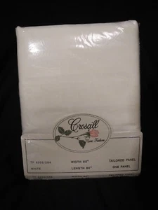 Vintage Croscill Home Fashions maßgeschneiderte Gardine Panel weiß 60 x 84 neu im Paket - Bild 1 von 5