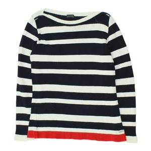 Saltador de algodón a rayas marinas Paul & Shark para mujer | suéter de diseño vintage de colección de colección - Imagen 1 de 3