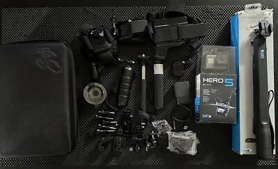 Go Pro Hero 5 Black Bundle - Extension, Bag, Accessories, 3 Batteries and more - Image 1 of 4