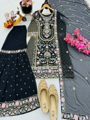 Bollywood Designer Indian Salwar Kameez Dress Ready made Party Wear Suit Wedding - image 1 of 4