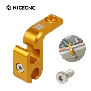 NICECNC Dual Brake Line Clamp For Yamaha Raptor 700R YFM700 2009 2011-2023 Gold - Picture 1 of 6
