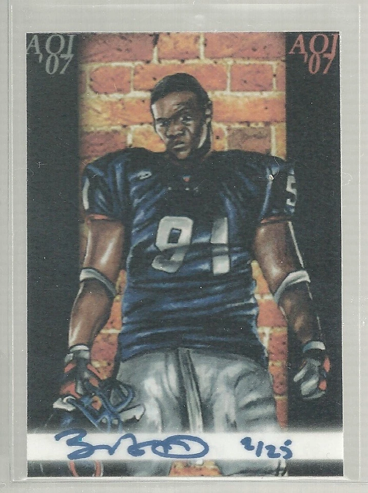 RARE 2007 Tommie Harris AOJ Lithocard Limited 2/25 Chicago Bears - Image 1 of 1