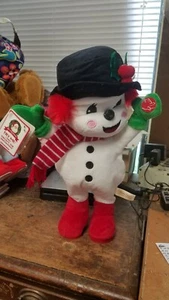 Muñeco de peluche 15" Dan Dee Mr. Christmas Frosty The Snowman animado cantando con etiquetas - Imagen 1 de 6