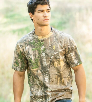 BROWNING REALTREE XTRA LONG or SHORT SLEEVE Camo T-shirts S-2XL 3XL HUNTING TEES - Image 1 of 2