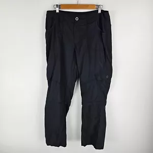 Kathmandu Cargo Pants Womens Size 14 Black Zip Off Cotton Nylon Hiking Casual - Picture 1 of 8