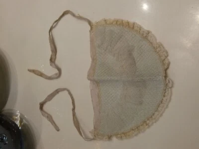 1900's Victorian Era Crochet Lace Baby Bonnet Cap - Image 1 of 4