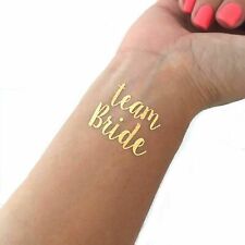 18 Team Bride Temporary Hen Party Bride To Bed Tattoos Gold Foil Transfer