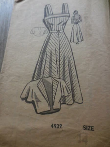Anne Adams Mail Order Pattern Sundress Cummerbund Bolero #4939 Sz14 New Vintage - Picture 1 of 4