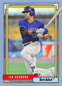 2017 Topps Archives Blue #256 Ian Desmond Rockies /75 