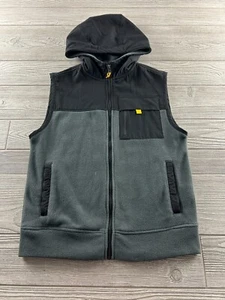 ZARA BOYS Black/Gray HOODED VEST SIZE 11-12 Full Zip 3 Pockets - Picture 1 of 9