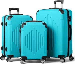 Luggage Set 3 Piece Suitcase Sets with TSA Lock Moulded Corner 4 Spinner Wheels, - Picture 1 of 12