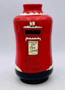 Rare MOORCROFT Collectors Club CHRISTMAS POST BOX Vase 2008 - Picture 1 of 4