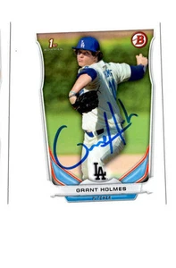 Grant Holmes Hand Signed 2014 Bowman Draft Prospect Card Los Angeles Dodger auto - Picture 1 of 1