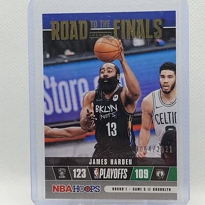 2021-22 Panini Hoops Basketball James Harden Road to the Finals 64/2021 RD1 - Image 1 of 2