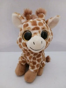 Wild Republic Peaches Stuffed Giraffe Plush Big Glitter Eyes Beanie Baby 6" - Picture 1 of 8