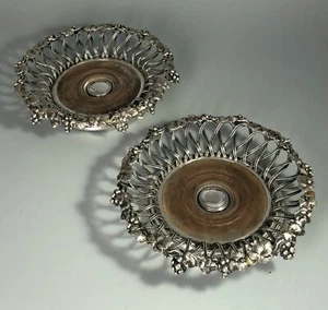 Victorian Silver Plated Wine Coasters Elkington 1853 AAZX - Picture 1 of 7