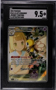 Tarjeta Pokémon #164 Lillie's Ribombee Journey Together ilustración rara SGC 9,5 - Imagen 1 de 2