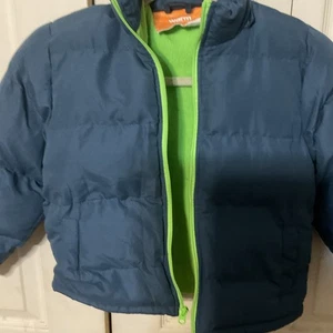 Boy Operation Warm Blue and Gray Fleece Puffer Jacket Size S (5-6) - Picture 1 of 3
