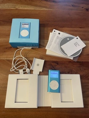 Apple iPod Mini 2. Generation 4GB Blau OVP  Top Zustand - Bild 1 von 4