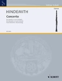 Clarinet Concerto Paul Hindemith Piano Reduction Clarinet in A and Orchestra Sch - Image 1 of 4