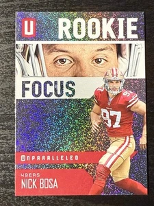 Panini Unparalleled 2019 - Rookie Focus #RF-NB Nick Bosa (RC) - Imagen 1 de 2