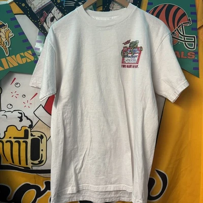 Camisa vintage Budweiser Lizard para hombre M blanca 1998 This Buds For You King Of Beers Foto 1 de 4