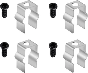 4 Stück Metall Halterung Clips mit Schrauben für Saugroboter Seitenbürste Ersatz - Bild 1 von 6