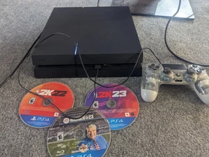 SONY PLAYSTATION 4 CONSOLE PS4 500GB W/ CONTROLLER + CABLES / 3 Games - Picture 1 of 5