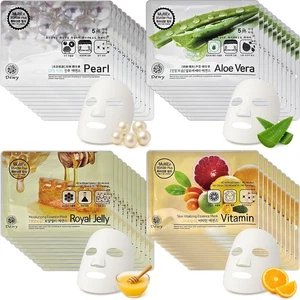 Korean Skin Care Face Sheet Mask Collection Treatment Pack Mix Best 4type, 40pcs - Picture 1 of 17