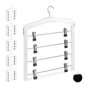 Rockbügel mehrfach Kleiderbügel Set Platzsparbügel Platzsparender Clipbügel - Bild 1 von 10