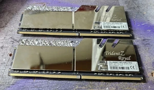64GB (32GB x2) DDR4-2666 GSkill Trident Z Royal (Silver) - Used but perfect! - Picture 1 of 2