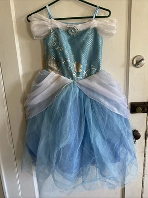 Disney Store Blue Cinderella Princess Dress Gown Costume Kids Size 9/10 - Image 1 of 4