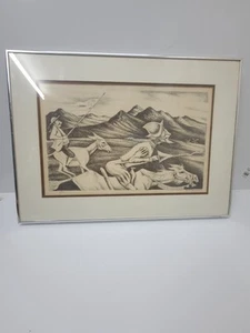 Don Quijote Spanish Cowboy Lithographie Bert Pumphrey 1/150 Robert Sills gerahmt - Bild 1 von 23